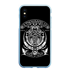 Чехол iPhone XS Max матовый Black Sabbath: Tour USA, цвет: 3D-голубой