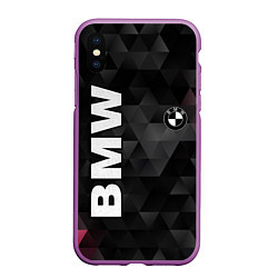 Чехол iPhone XS Max матовый BMW: Polygon, цвет: 3D-фиолетовый