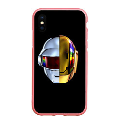 Чехол iPhone XS Max матовый Daft Punk: Smile Helmet, цвет: 3D-баблгам