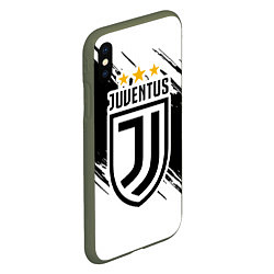 Чехол iPhone XS Max матовый Juventus: 3 Stars, цвет: 3D-темно-зеленый — фото 2