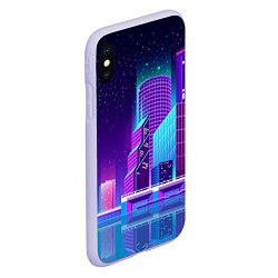 Чехол iPhone XS Max матовый Neon Nights, цвет: 3D-светло-сиреневый — фото 2
