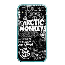 Чехол iPhone XS Max матовый Arctic Monkeys: I'm in a Vest, цвет: 3D-мятный