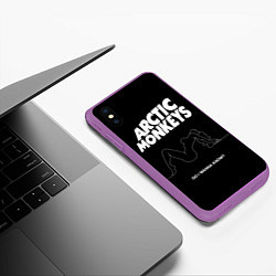 Чехол iPhone XS Max матовый Arctic Monkeys: Do i wanna know?, цвет: 3D-фиолетовый — фото 2