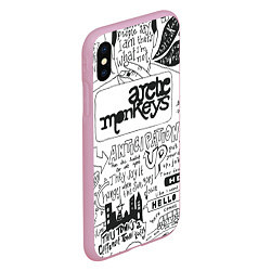 Чехол iPhone XS Max матовый Arctic Monkeys: Up, цвет: 3D-розовый — фото 2