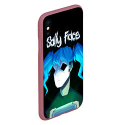 Чехол iPhone XS Max матовый Sally Face: Light Silhouette, цвет: 3D-малиновый — фото 2