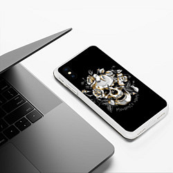 Чехол iPhone XS Max матовый Memento Mori, цвет: 3D-белый — фото 2