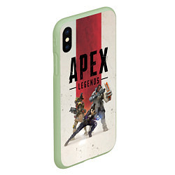 Чехол iPhone XS Max матовый Apex Legends, цвет: 3D-салатовый — фото 2
