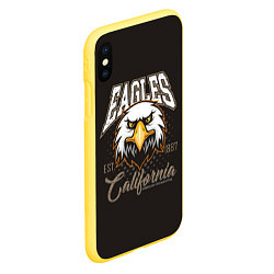 Чехол iPhone XS Max матовый Eagles California, цвет: 3D-желтый — фото 2
