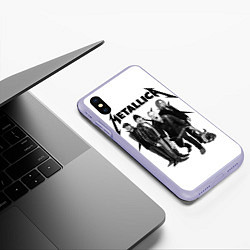 Чехол iPhone XS Max матовый Metallica, цвет: 3D-светло-сиреневый — фото 2