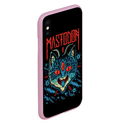 Чехол iPhone XS Max матовый Mastodon: Demonic Cat, цвет: 3D-розовый — фото 2