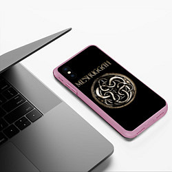 Чехол iPhone XS Max матовый Meshuggah, цвет: 3D-розовый — фото 2