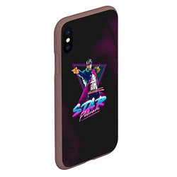 Чехол iPhone XS Max матовый JoJo: Star Platinum, цвет: 3D-коричневый — фото 2