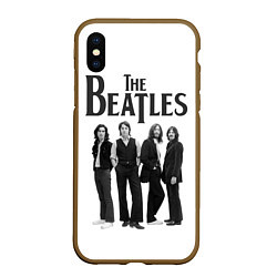 Чехол iPhone XS Max матовый The Beatles: White Side, цвет: 3D-коричневый