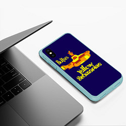 Чехол iPhone XS Max матовый The Beatles: Yellow Submarine, цвет: 3D-мятный — фото 2