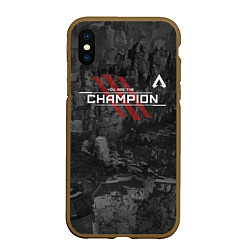 Чехол iPhone XS Max матовый You Are The Champion, цвет: 3D-коричневый