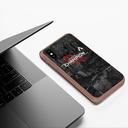 Чехол iPhone XS Max матовый You Are The Champion, цвет: 3D-коричневый — фото 2