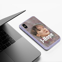 Чехол iPhone XS Max матовый BTS J-Hope, цвет: 3D-светло-сиреневый — фото 2