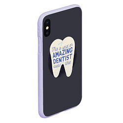 Чехол iPhone XS Max матовый Amazing Dentist, цвет: 3D-светло-сиреневый — фото 2