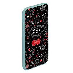 Чехол iPhone XS Max матовый Casino, цвет: 3D-мятный — фото 2
