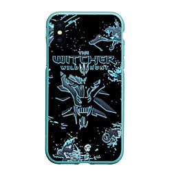 Чехол iPhone XS Max матовый The Witcher 3: Wild Hunt, цвет: 3D-мятный