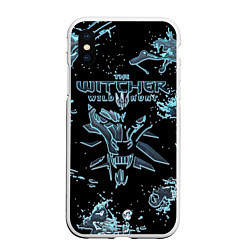 Чехол iPhone XS Max матовый The Witcher 3: Wild Hunt, цвет: 3D-белый