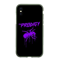 Чехол iPhone XS Max матовый The Prodigy: Violet Ant, цвет: 3D-темно-зеленый
