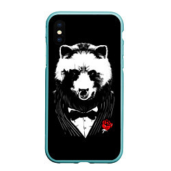 Чехол iPhone XS Max матовый Медведь крестный отец