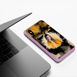 Чехол iPhone XS Max матовый Billie Eilish: Aqua, цвет: 3D-сиреневый — фото 2