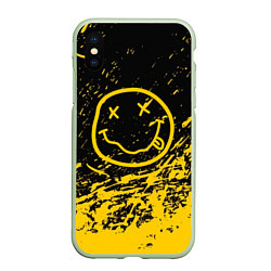 Чехол iPhone XS Max матовый NIRVANA, цвет: 3D-салатовый