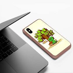 Чехол iPhone XS Max матовый Forest Creeper, цвет: 3D-коричневый — фото 2