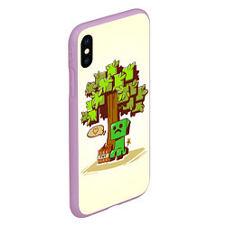 Чехол iPhone XS Max матовый Forest Creeper, цвет: 3D-сиреневый — фото 2