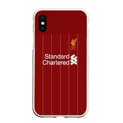 Чехол iPhone XS Max матовый Virgil van Dijk 19-20 форма, цвет: 3D-белый