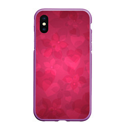 Чехол iPhone XS Max матовый Любовь и счастье, цвет: 3D-фиолетовый