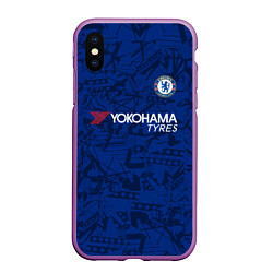 Чехол iPhone XS Max матовый Chelsea home 19-20, цвет: 3D-фиолетовый