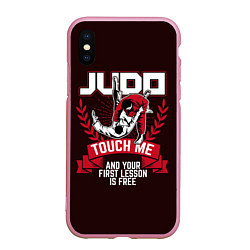 Чехол iPhone XS Max матовый Judo: Touch Me, цвет: 3D-розовый