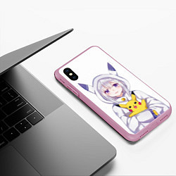 Чехол iPhone XS Max матовый My Pika, цвет: 3D-розовый — фото 2