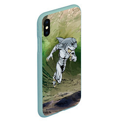 Чехол iPhone XS Max матовый Great White, цвет: 3D-мятный — фото 2