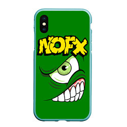 Чехол iPhone XS Max матовый NOFX Face, цвет: 3D-мятный