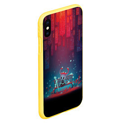 Чехол iPhone XS Max матовый Hollow knight, цвет: 3D-желтый — фото 2