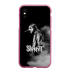 Чехол iPhone XS Max матовый Slipknot: Shadow Smoke, цвет: 3D-малиновый