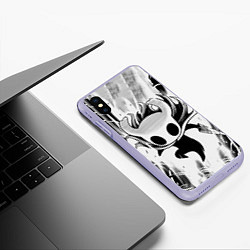 Чехол iPhone XS Max матовый Hollow Knight, цвет: 3D-светло-сиреневый — фото 2