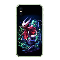 Чехол iPhone XS Max матовый Hollow Knight, цвет: 3D-салатовый