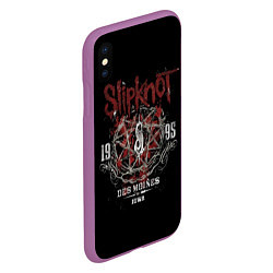 Чехол iPhone XS Max матовый Slipknot 1995, цвет: 3D-фиолетовый — фото 2