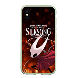 Чехол iPhone XS Max матовый Hollow Knight: Silksong, цвет: 3D-салатовый