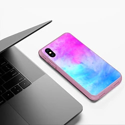 Чехол iPhone XS Max матовый Неоновое лето, цвет: 3D-розовый — фото 2