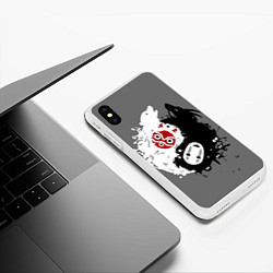 Чехол iPhone XS Max матовый Принцесса Мононокэ, цвет: 3D-белый — фото 2