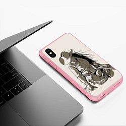 Чехол iPhone XS Max матовый Наездница ковбойша, цвет: 3D-баблгам — фото 2