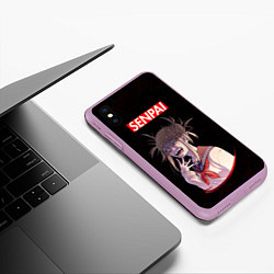 Чехол iPhone XS Max матовый Senpai My Hero Academia, цвет: 3D-сиреневый — фото 2