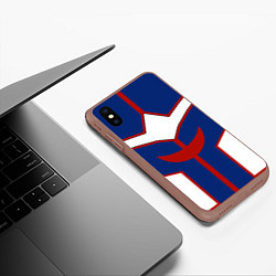 Чехол iPhone XS Max матовый ALL MIGHT MY HERO ACADEMIA MHA МОЯ ГЕРОЙСКАЯ АКАДЕ, цвет: 3D-коричневый — фото 2