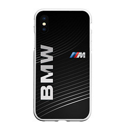 Чехол iPhone XS Max матовый BMW, цвет: 3D-белый